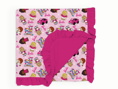 Malibu Tiny People 50x50 Ruffle Bamboo Blanket