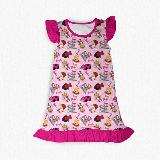 Malibu Tiny People Flutter Sleeve Bamboo Short Sleeve Nightgown