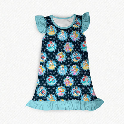 Holiday Magic Flutter Sleeve Bamboo Short Sleeve Nightgown