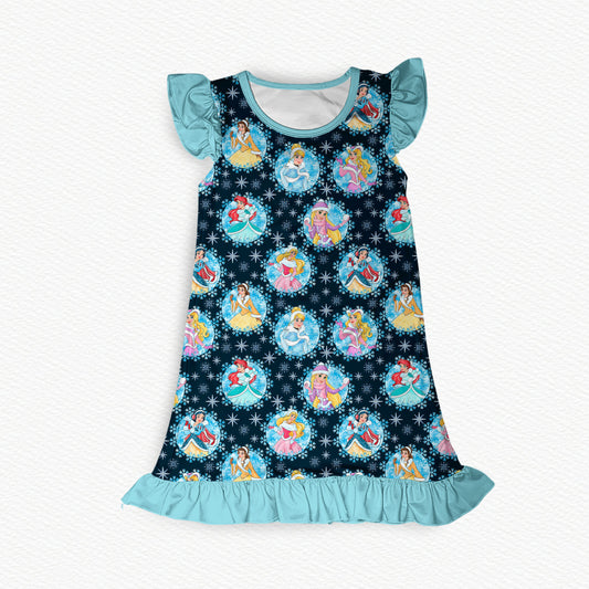 Holiday Magic Flutter Sleeve Bamboo Short Sleeve Nightgown