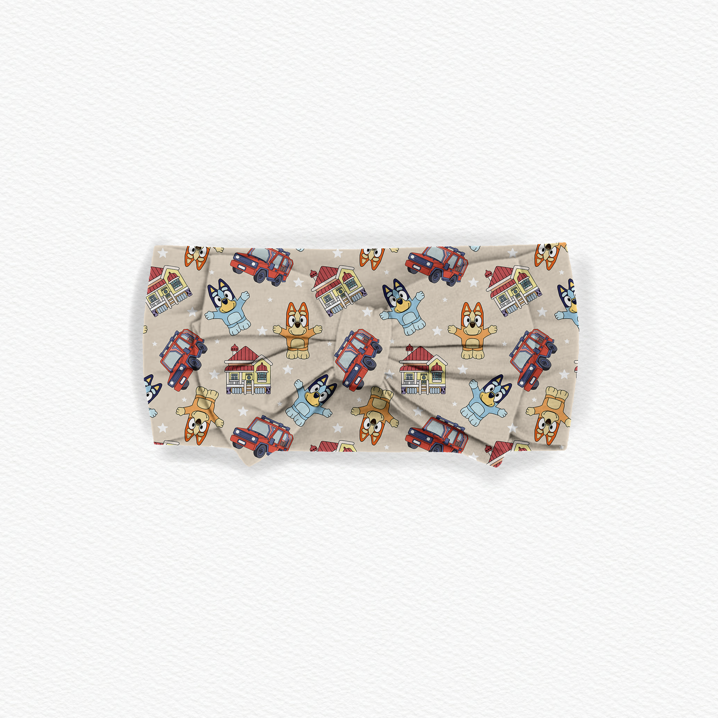 Blue Heelers Tiny People Bamboo Bow Headband