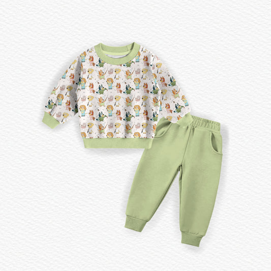 Heelers In Neverland Bamboo Crewneck & Jogger Set