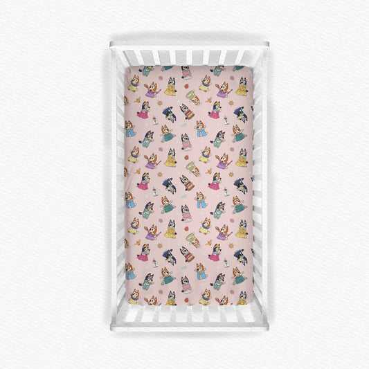 Happily Ever Heeler Bamboo Crib Sheet
