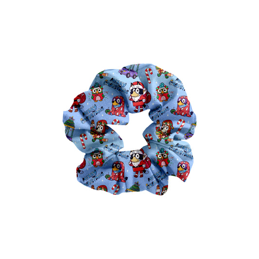 Verandah Santa Christmas Bamboo Scrunchie