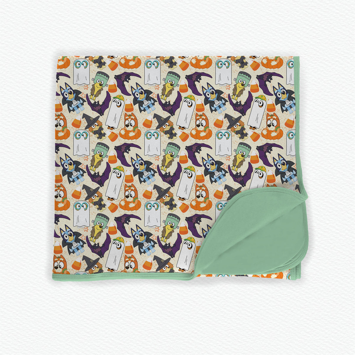 Heeler Halloween Double Layered Bamboo Blanket