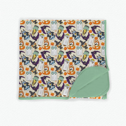 Heeler Halloween Double Layered Bamboo Blanket