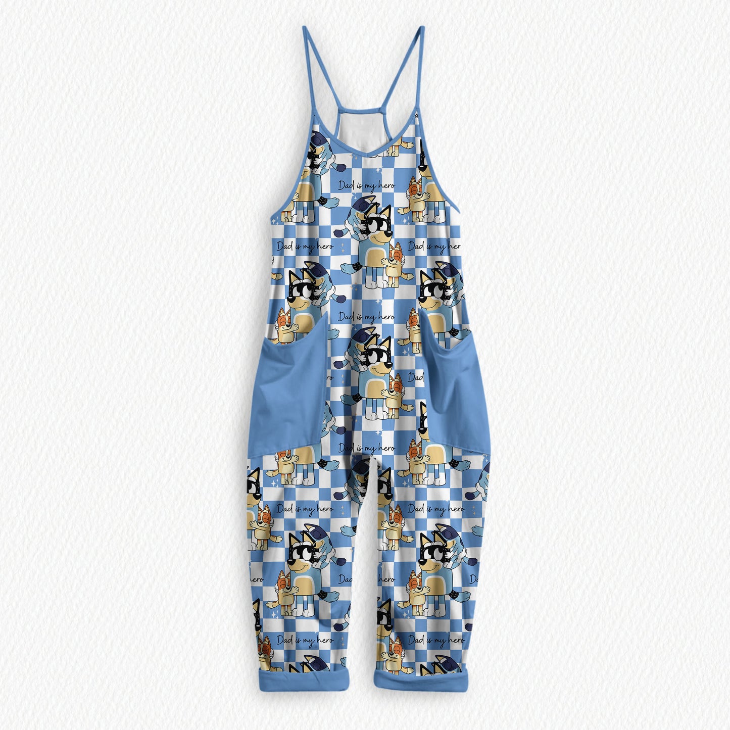 Dad Is My Hero Bamboo Youth Cozy Tank Romper