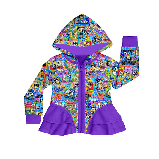 Embrace Your Father! Bamboo Ruffle Zip Up Jacket