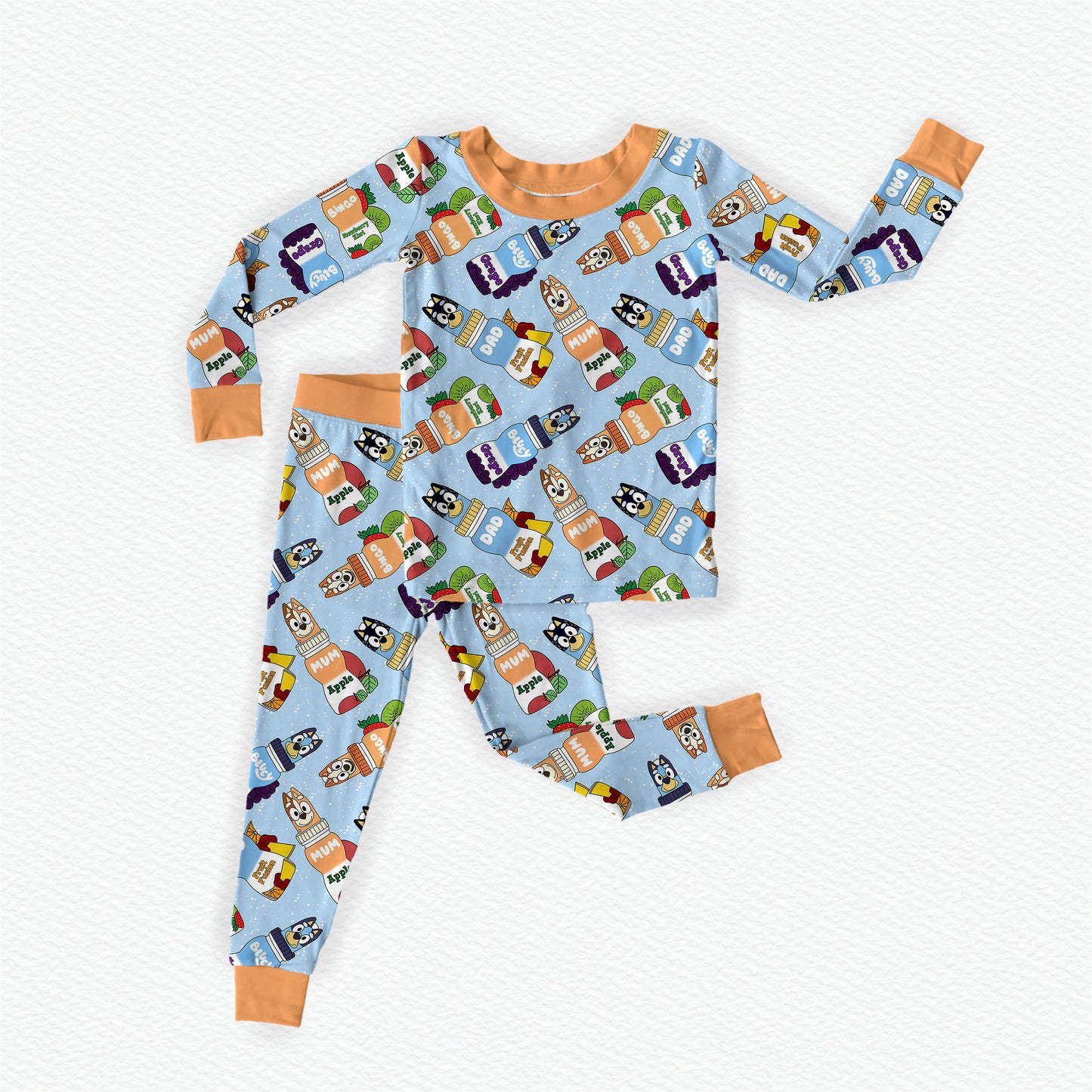 Puppy Sips! Bamboo Long Sleeve Two Piece Pajama Set