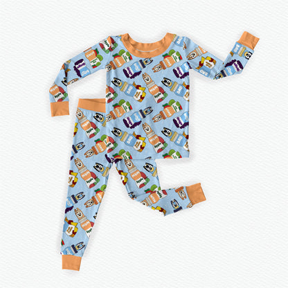 Puppy Sips! Bamboo Long Sleeve Two Piece Pajama Set