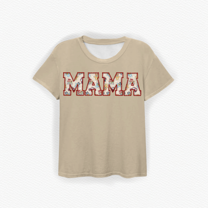 Blue Heelers Tiny People MAMA Embroidered Bamboo Tee