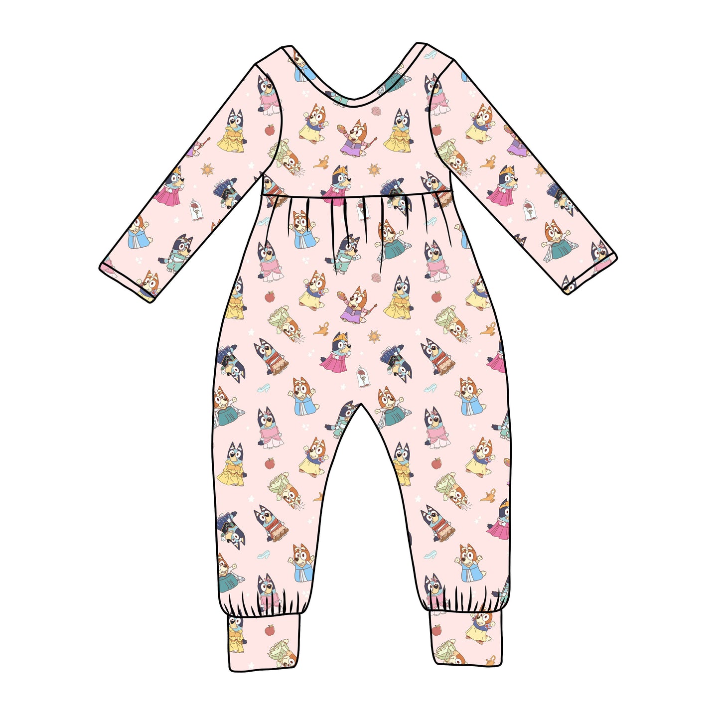 Happily Ever Heeler Bamboo Long Sleeve Day Romper