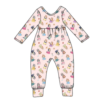 Happily Ever Heeler Bamboo Long Sleeve Day Romper