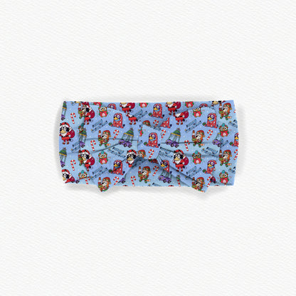 Verandah Santa Christmas Bamboo Bow Headband