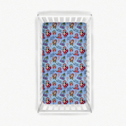 Verandah Santa Christmas Bamboo Crib Sheet
