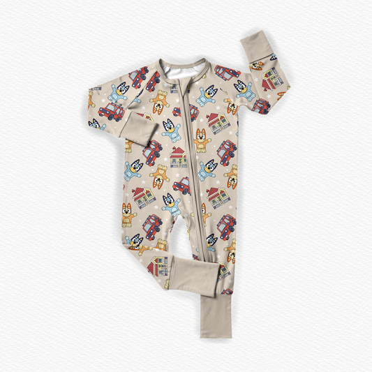 Blue Heelers Tiny People Bamboo Zippy Pajamas