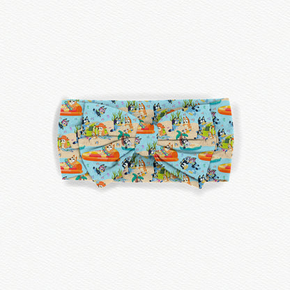 Heeler's On Holiday Bamboo Bow Headband