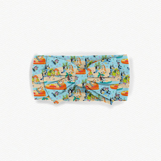 Heeler's On Holiday Bamboo Bow Headband
