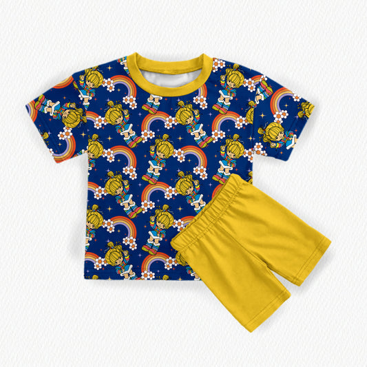 Nostalgic Dreams Bamboo Adult Oversized Tee & Biker Shorts Set