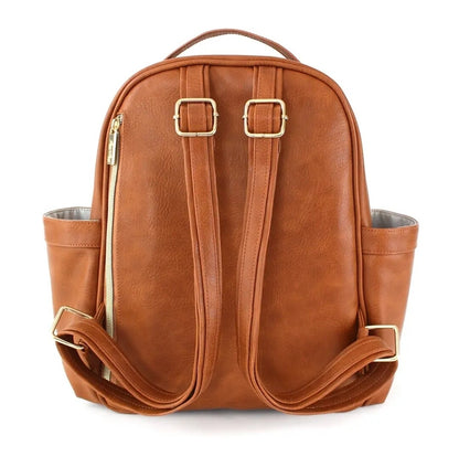 Itzy Ritzy Mini Diaper Bag Boss Backpack Cognac