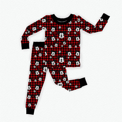 Holiday Mickey Bamboo Long Sleeve Two Piece Pajama Set