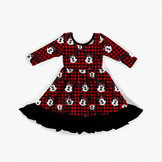 Holiday Minnie Bamboo Long Sleeve Dress