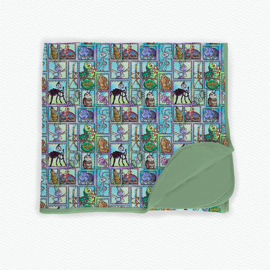 Bugs! Patchwork Bamboo Blanket