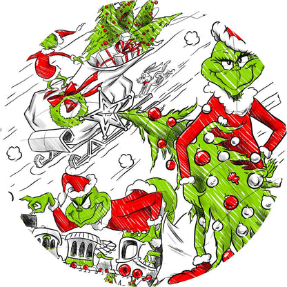 Sketchbook Grump Christmas Fur Backed Bamboo Blanket