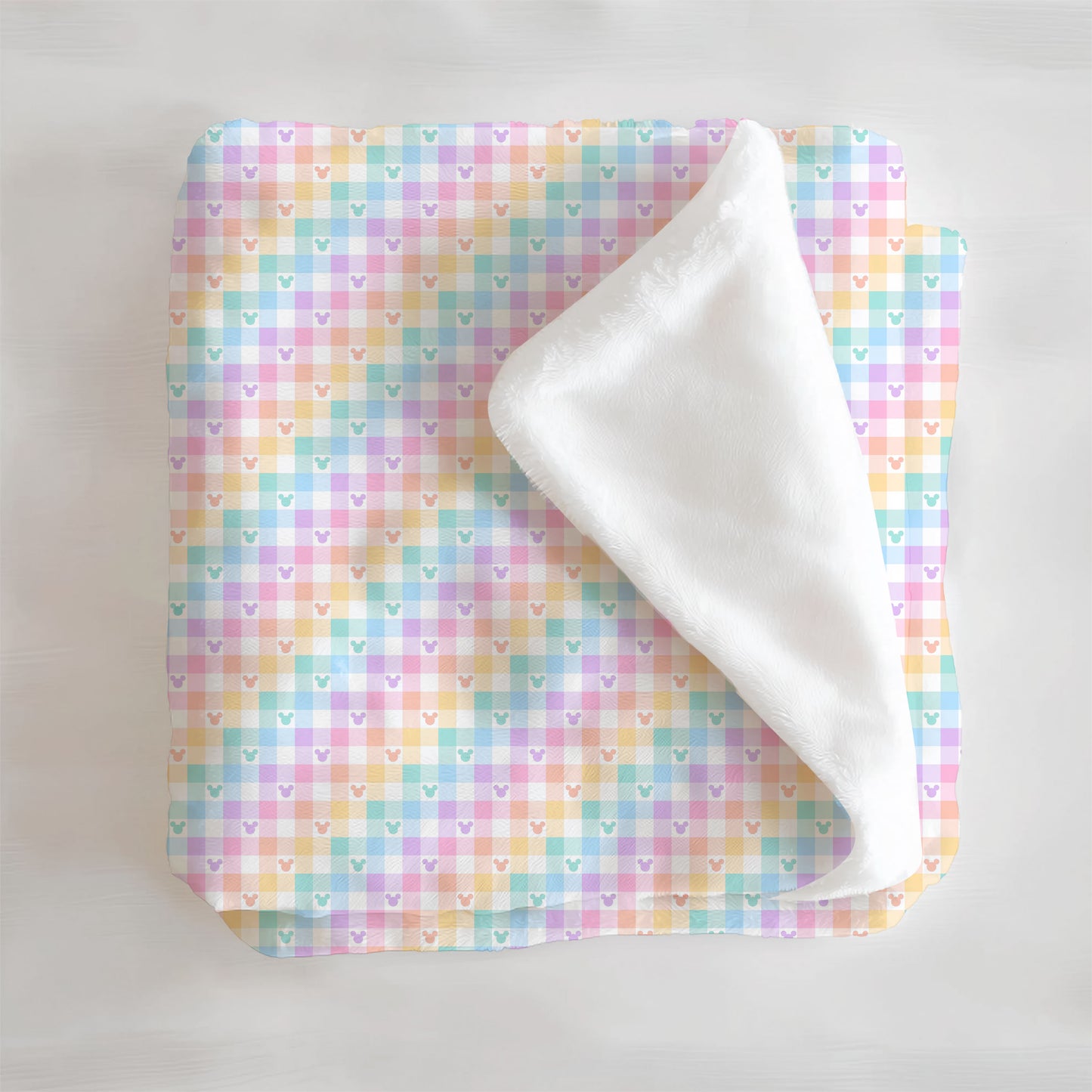 Checkered Pastels Minky Blanket
