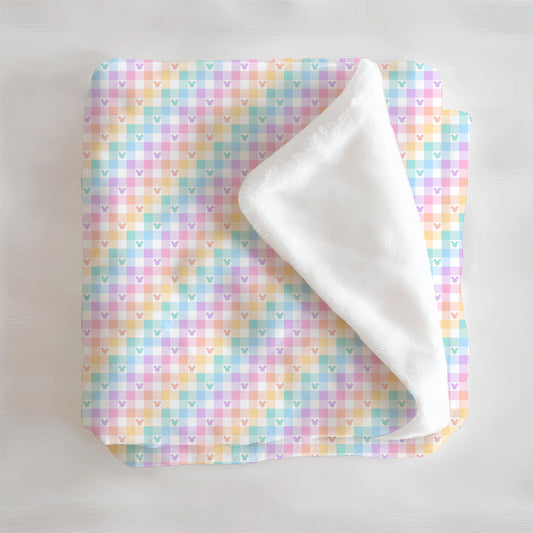 Checkered Pastels Minky Blanket
