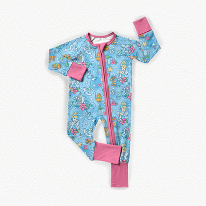 Glass Slipper Watercolor Bamboo Zippy Pajamas