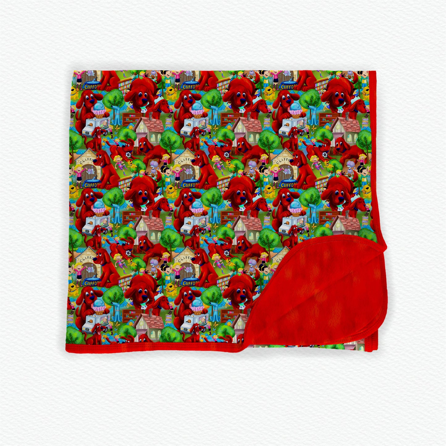 The Biggest. Reddest Dog! 50x50 Double Layered Bamboo Blanket