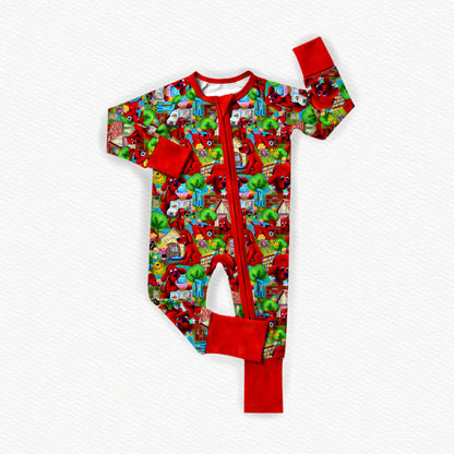 The Biggest. Reddest Dog! Bamboo Zippy Pajamas