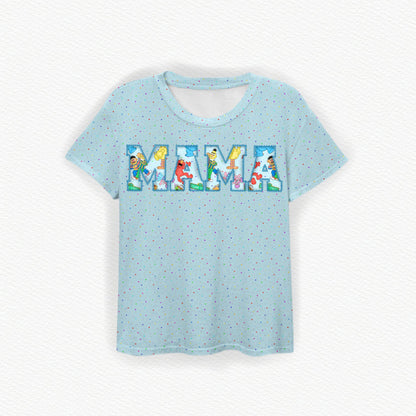 OG Sesame Street MAMA Embroidered Bamboo Tee