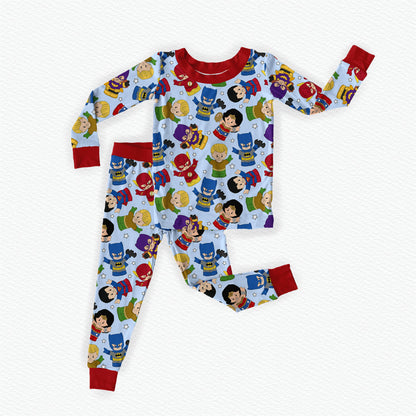 Hero Tiny People Bamboo Long Sleeve Two Piece Pajama Set