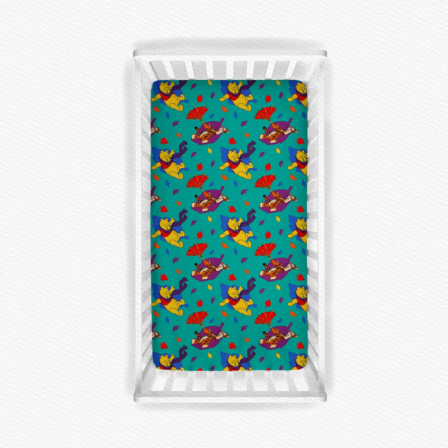 Fall Winnie The Pooh Bamboo Crib Sheet