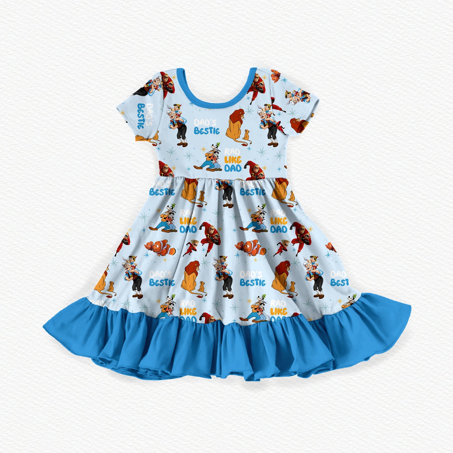 Rad Like Dad Bamboo Short Sleeve Ruffle Dress