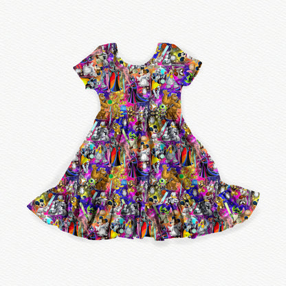 Magical Force Bamboo Short Sleeve Ruffle Dress