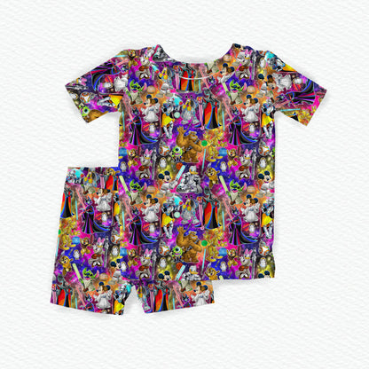 Magical Force Bamboo Short Sleeve & Shorts Two Piece Pajama Set