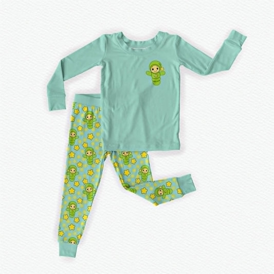 Glo To Sleep Lullabies Bamboo Long Sleeve Two Piece Pajama Set