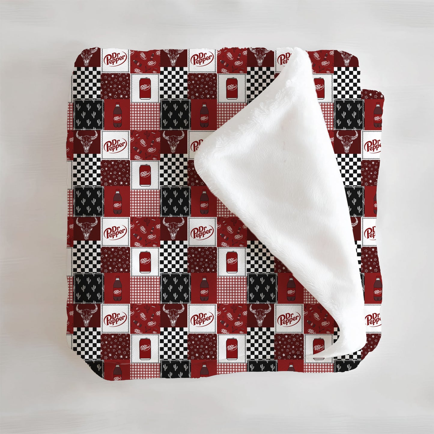 Dr. Pepper Minky Blanket
