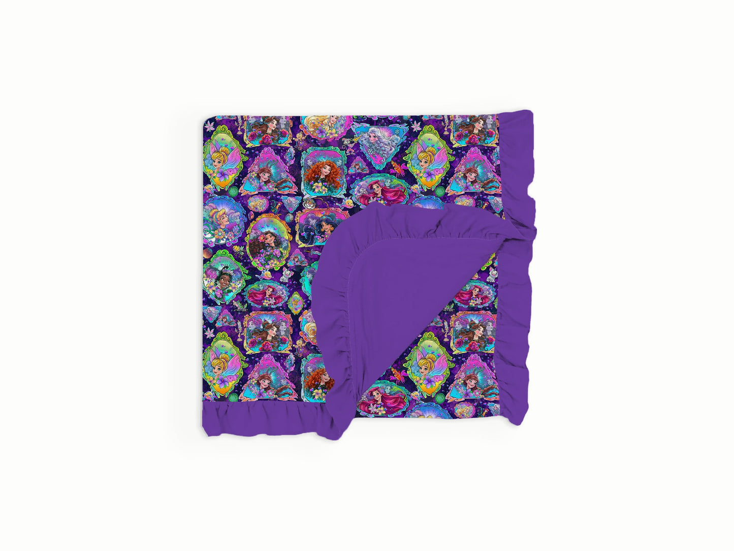 Mirror, Mirror On The Wall Ruffle Bamboo Blanket