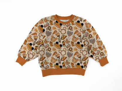 Magical Fall Feast Bamboo Adult French Terry Crewneck