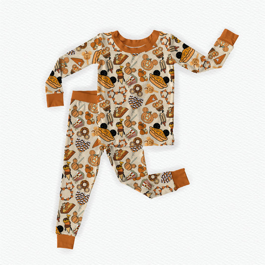 Magical Fall Feast Bamboo Long Sleeve Two Piece Pajama Set
