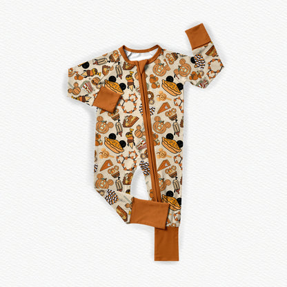 Magical Fall Feast Bamboo Zippy Pajamas