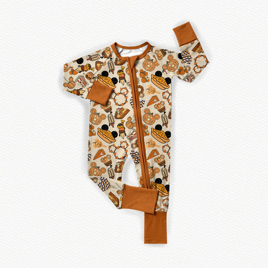 Magical Fall Feast Bamboo Zippy Pajamas