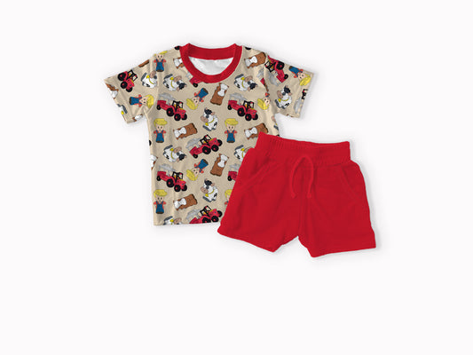 Farm Tiny People Bamboo T-Shirt & Shorts Set
