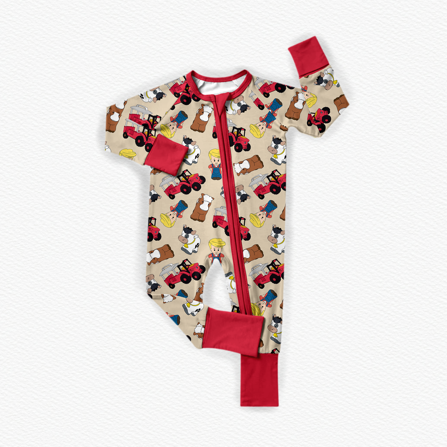Farm Tiny People Bamboo Zippy Pajamas