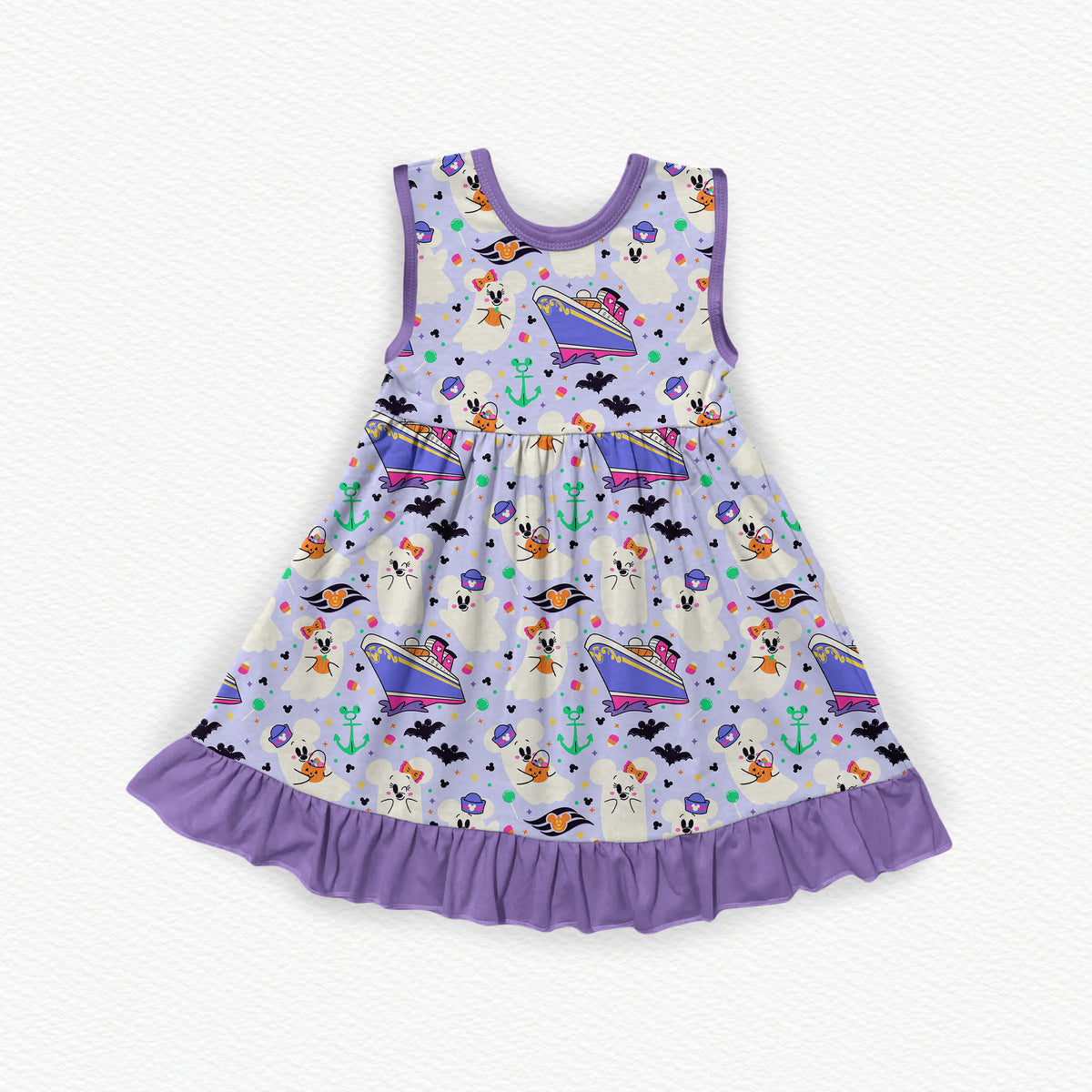 Boo Voyage! Bamboo Ruffle Tank Dress