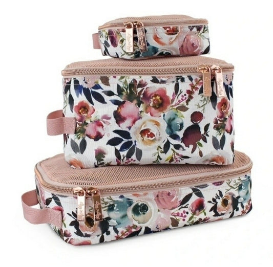 Itzy Ritzy Pack Like a Boss Diaper Bag Storage Packing Cubes- Floral